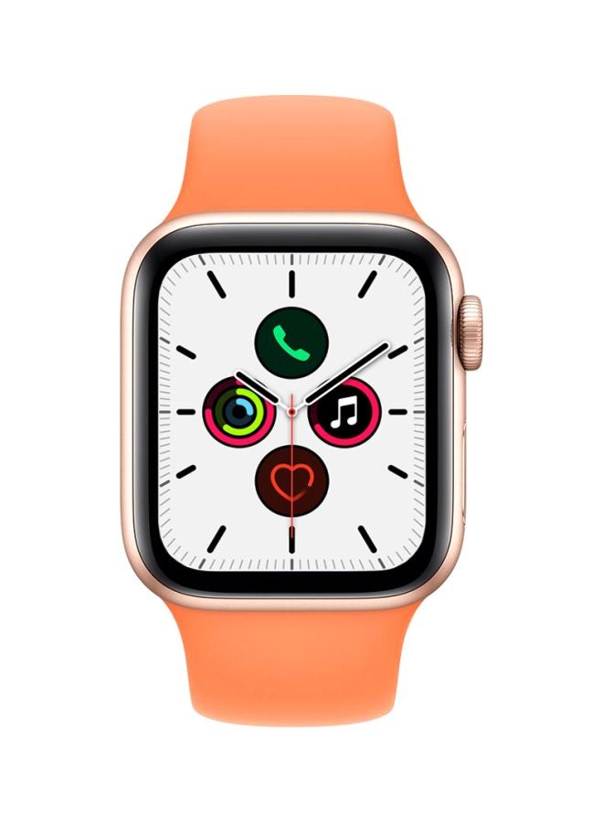 اليشمك سوار بديل لساعات أبل سيريز 5/4/3/2/1 مقاس 40/38 مم برتقالي فيتامين/ فضي - Image 2