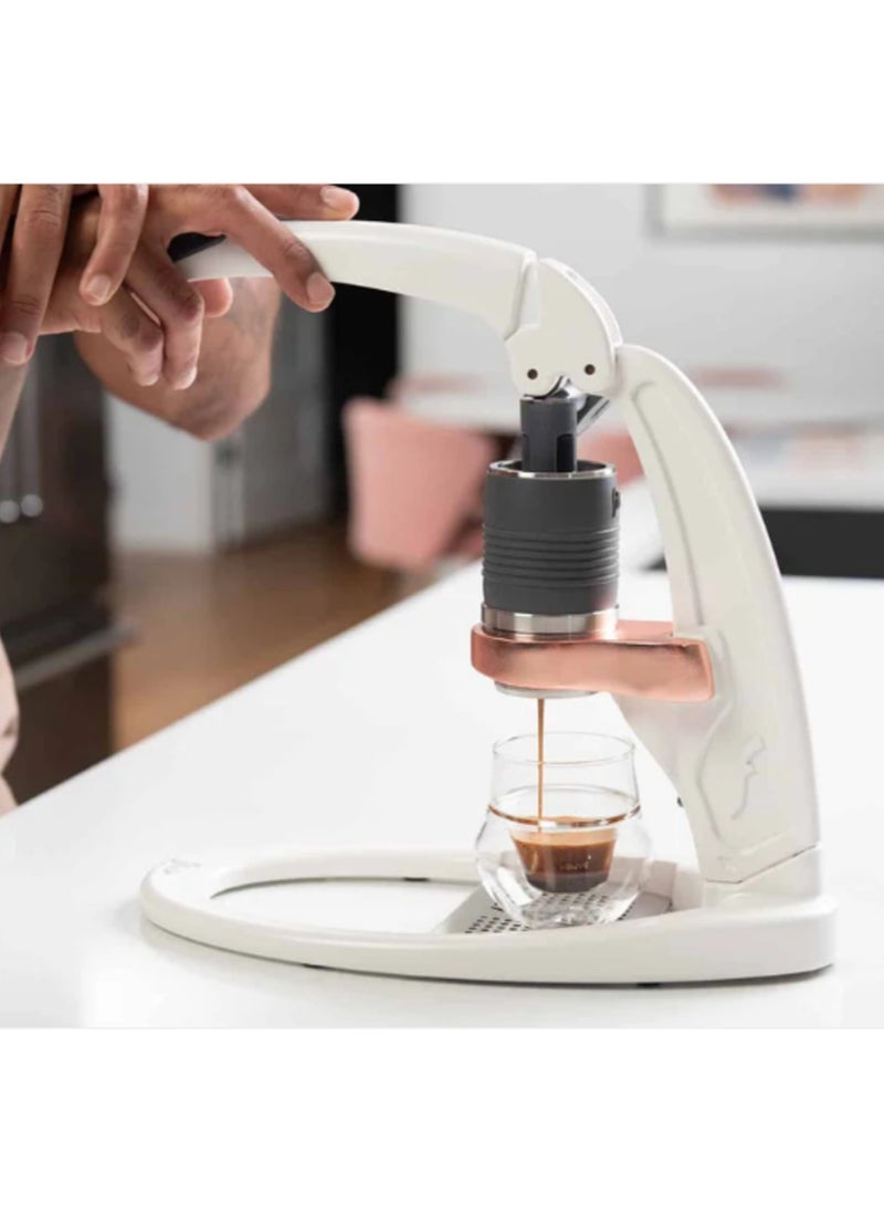 Flair Espresso - Pro 3 Espresso Maker, Brew like a PRO anywhere with Travel Case - White - Image 1