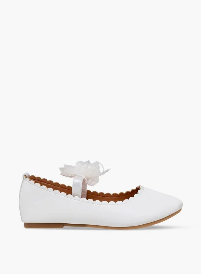 Flora Bella Girls Flower Embellished Ballerina Shoes