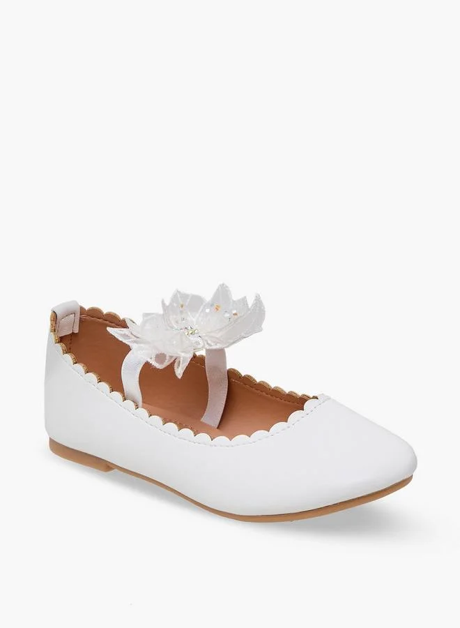 فلورا بيلا من شو إكسبرس Flora Bella Girls Flower Embellished Ballerina Shoes