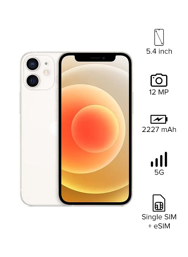 ابل  آيفون 12 ميني مع فيس تايم 64 جيجا أبيض بتقنية 5G - المواصفات الدولية - Image 1