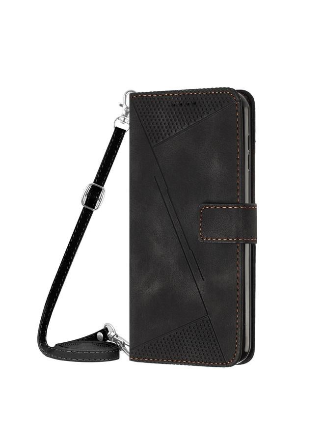 S-TOP Case For Infinix Hot 50i Dream Triangle Leather Phone Case with Long Lanyard - Image 2
