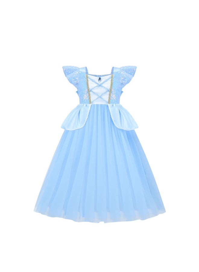 Halloween  Children's Role Playing Costume Carnival Christmas Beauty Girl Sequin Fancy Birthday Party Dress - Image 1