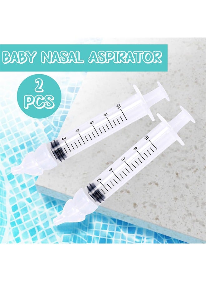 اتش واي 2 قطعة شفاط أنف للأطفال ، مجموعة رغ أنف للأطفال المهنية ، حقنة أنف لإزالة المخاط ينظف ، شفاط أنف للأطفال من السيليكون ، حقنة ري الأنف ، 10 مل ري الأنف - Image 3