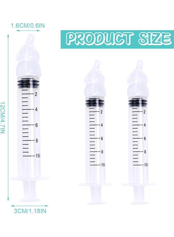 اتش واي 2 قطعة شفاط أنف للأطفال ، مجموعة رغ أنف للأطفال المهنية ، حقنة أنف لإزالة المخاط ينظف ، شفاط أنف للأطفال من السيليكون ، حقنة ري الأنف ، 10 مل ري الأنف - Image 4