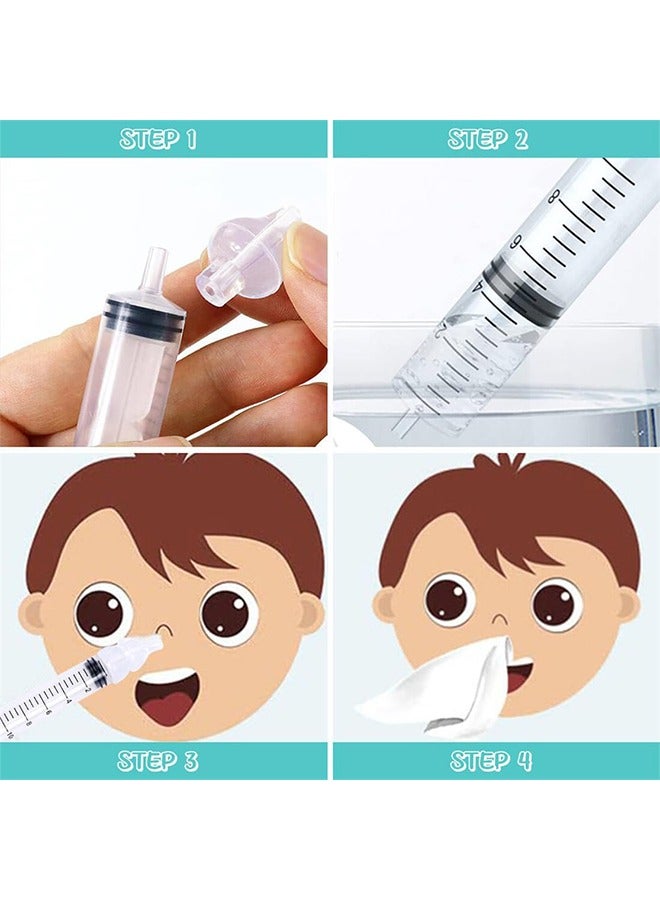 اتش واي 2 قطعة شفاط أنف للأطفال ، مجموعة رغ أنف للأطفال المهنية ، حقنة أنف لإزالة المخاط ينظف ، شفاط أنف للأطفال من السيليكون ، حقنة ري الأنف ، 10 مل ري الأنف - Image 5