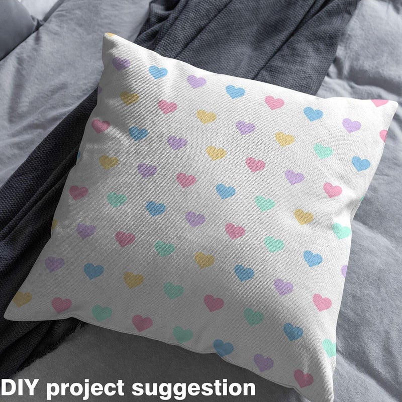 Colorful Polka Dot Soft Flannel Polyester Sewing Lover,Cartoon Love Heart Fabric by The Yard No Stretch,Cute Hearts Ideal Quilting, Crafts & Handmade Artwork，Pretty 10 Yards Whole Piece,360" L x 59" W - Image 4