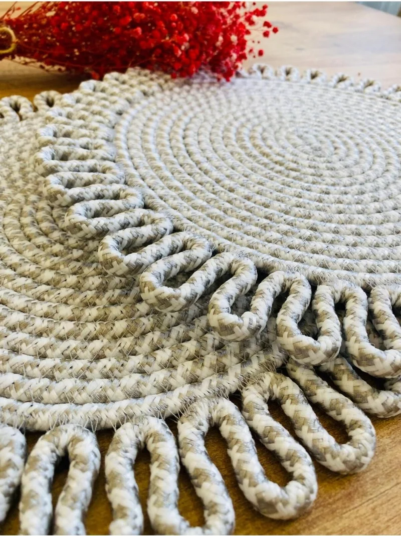 بدز ديري BDZ Leather Jute Wicker American Service Plate 2 Pieces