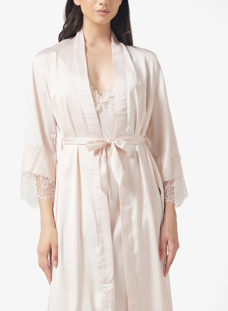 ELLA Lace Night Slip Dress With Robe