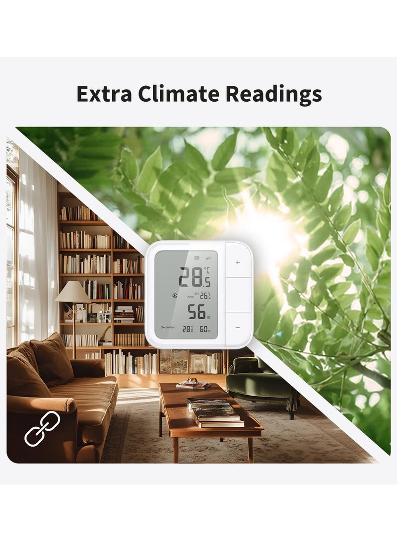 Aqara Climate Sensor W100, Smart Temperature and Humidity Monitor, Thread and Zigbee Compatible, LCD Display, 3 Smart Buttons - Image 4