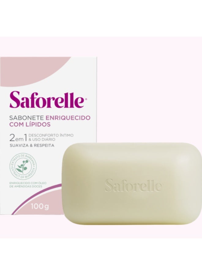 Saforelle Lipid-Enriched Soap for Intimate and Body Hygiene 100g - Image 1