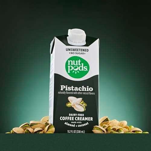 nutpods Pistachio Unsweetened Dairy-Free Creamer, Made from Almonds and Coconuts, Whole30, Keto, Gluten Free, Non-GMO, Vegan, Kosher (3-Pack) - Image 5