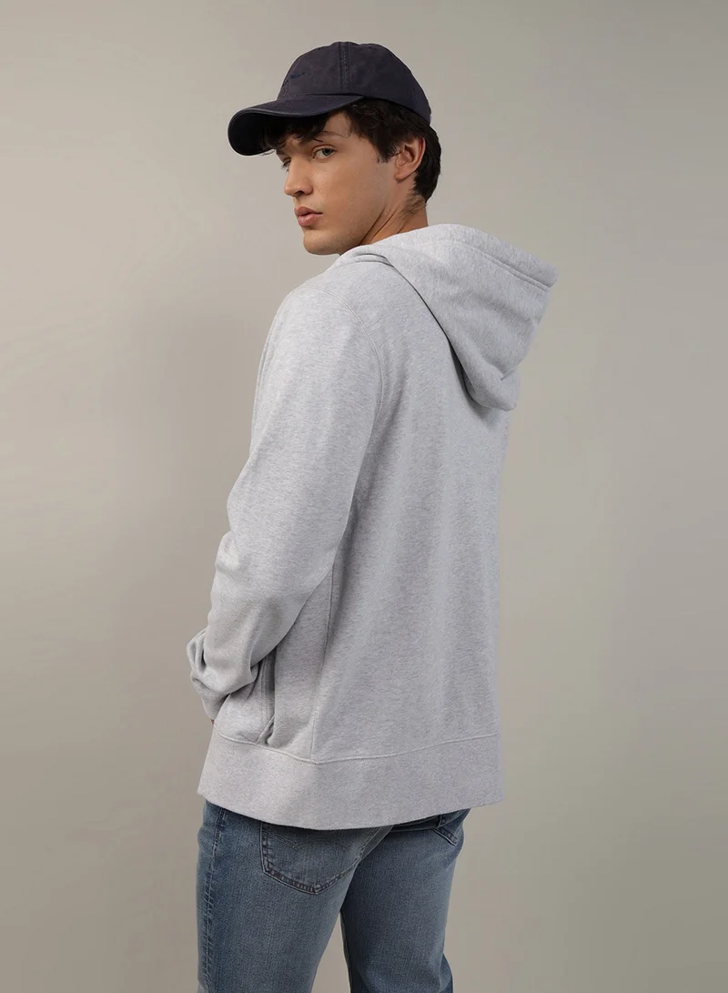 امريكان ايجل Logo Fleece Graphic Zip-Up Hoodie