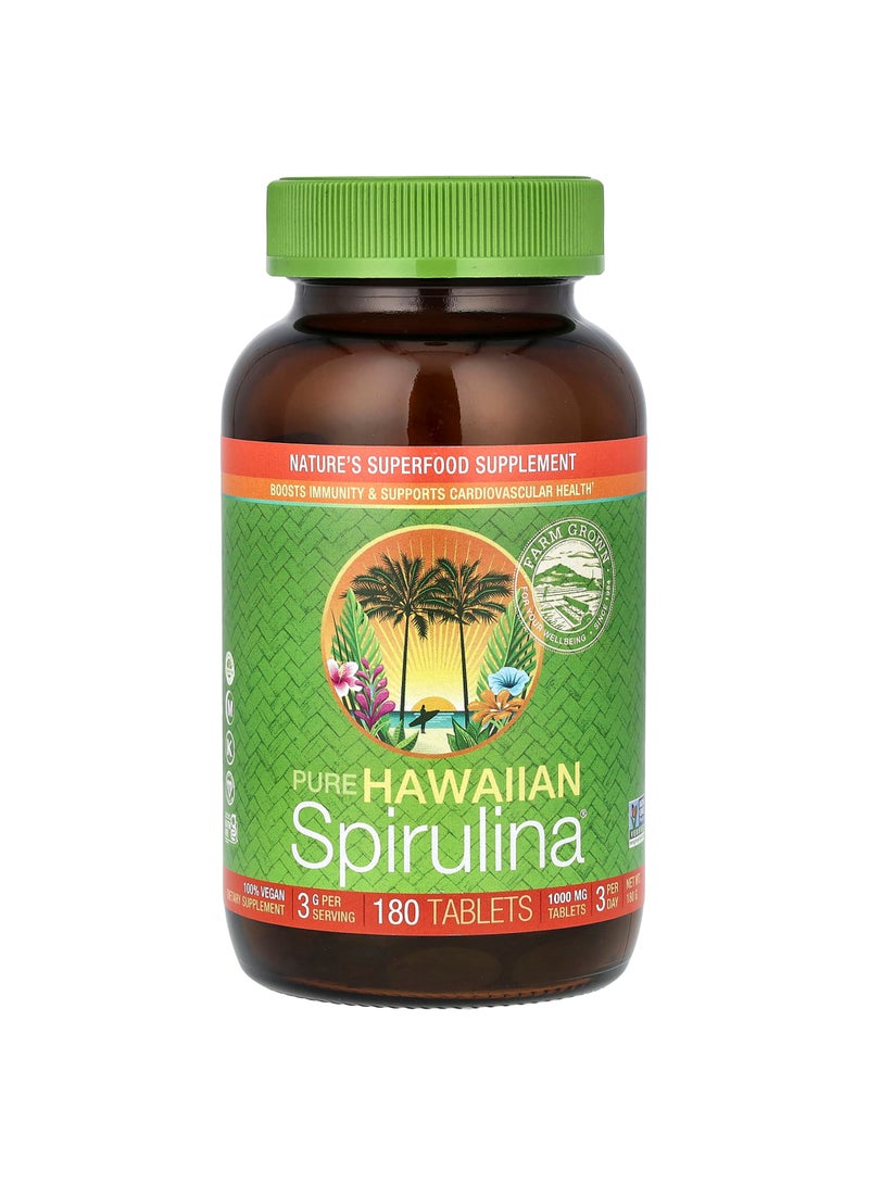 Pure Hawaiian Spirulina®, 1,000 mg, 180 Tablets