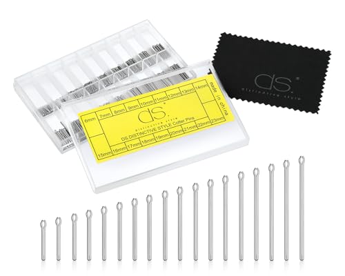 DS.DISTINCTIVE STYLE DS.Ddistinctive Style 360 Pieces 6-23mm Watch Band Link Cotter Pins Assortment Stainless Steel Watch Strap Bars Repair Kit for Watchmaker - Image 1