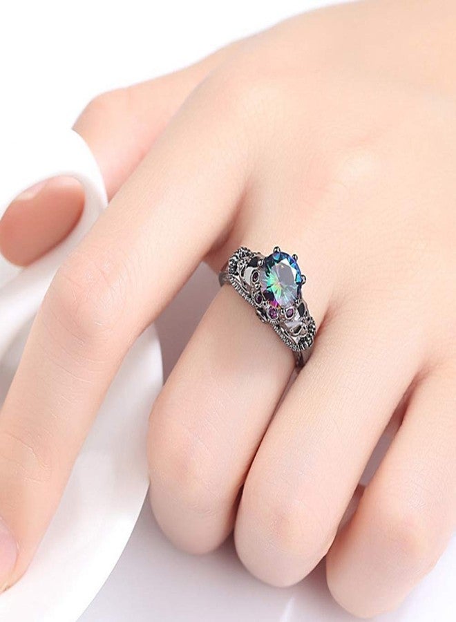 Jude Jewelers Retro Vintage Skull Gothic Statement Promise Cocktail Party Biker Ring (Fire, 6) - Image 2