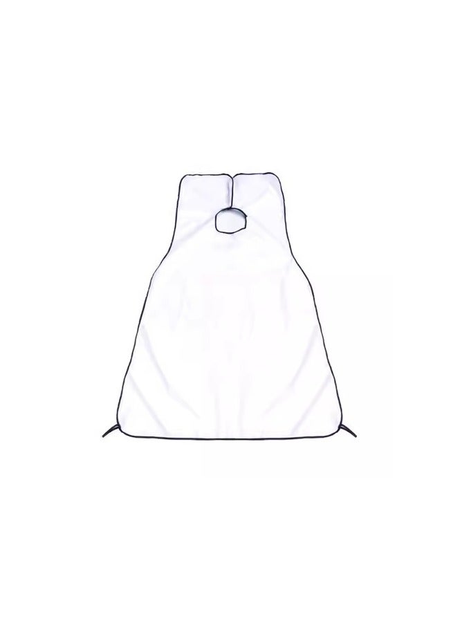BEUTPATER Beard Bib Apron, Mens Beard Hair Catcher for Shaving and Trimming, Non-Stick Beard Shave Cape, Grooming Accessories Tools & Gifts for Husband or Dad-White - Image 4