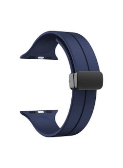 Generic Soft Silicone Sport Watch Band with Magnetic Buckle Fits Apple Watch Ultra 2/Ultra Series 9/8/SE 2nd Gen/7/SE/6/5/4/3/2/1 Compatible with 42/44/45/49mm Case Sizes Also Compatible with Series 10 with 46mm Case Size  - Image 4