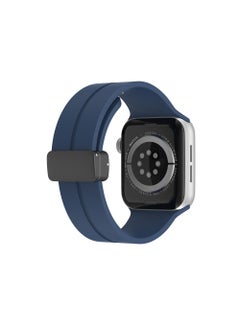 Generic Soft Silicone Sport Watch Band with Magnetic Buckle Fits Apple Watch Ultra 2/Ultra Series 9/8/SE 2nd Gen/7/SE/6/5/4/3/2/1 Compatible with 42/44/45/49mm Case Sizes Also Compatible with Series 10 with 46mm Case Size  - Image 3