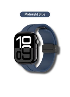 Generic Soft Silicone Sport Watch Band with Magnetic Buckle Fits Apple Watch Ultra 2/Ultra Series 9/8/SE 2nd Gen/7/SE/6/5/4/3/2/1 Compatible with 42/44/45/49mm Case Sizes Also Compatible with Series 10 with 46mm Case Size  - Image 2