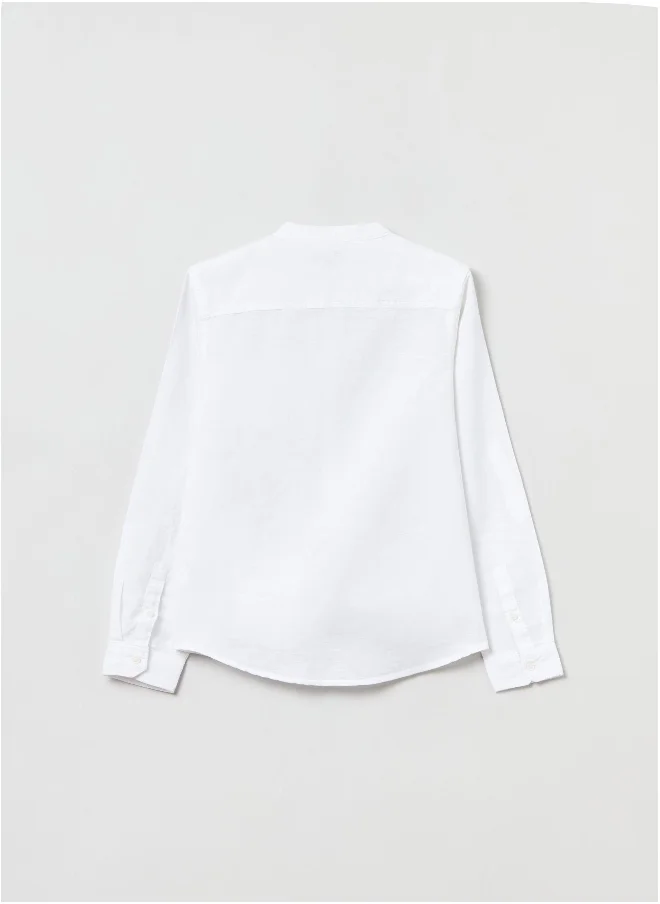 Ovs OVS Linen And Cotton Shirt With Pockets