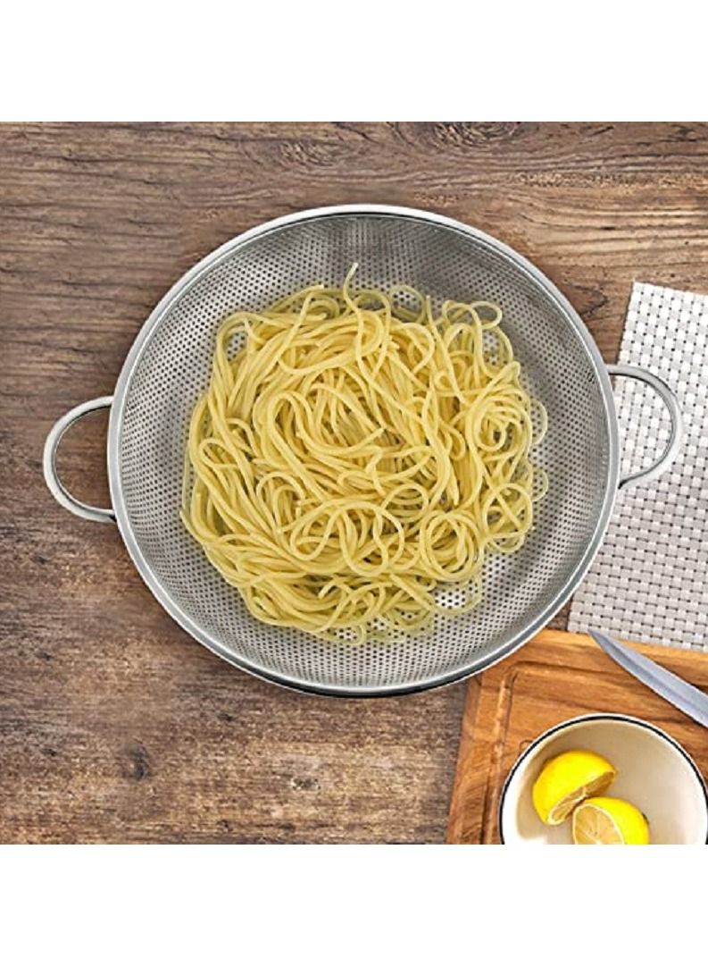 3 Stainless Steel Micro Perforated Colanders Strainers Silver 8.8 inch  - Image 4