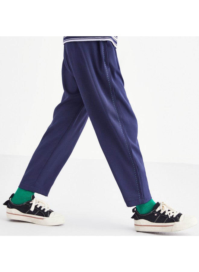 Annil Girls' Casual Elastic Joggers - Loose Fit Spring/autumn Narrow Leg Woven Pants - Image 4