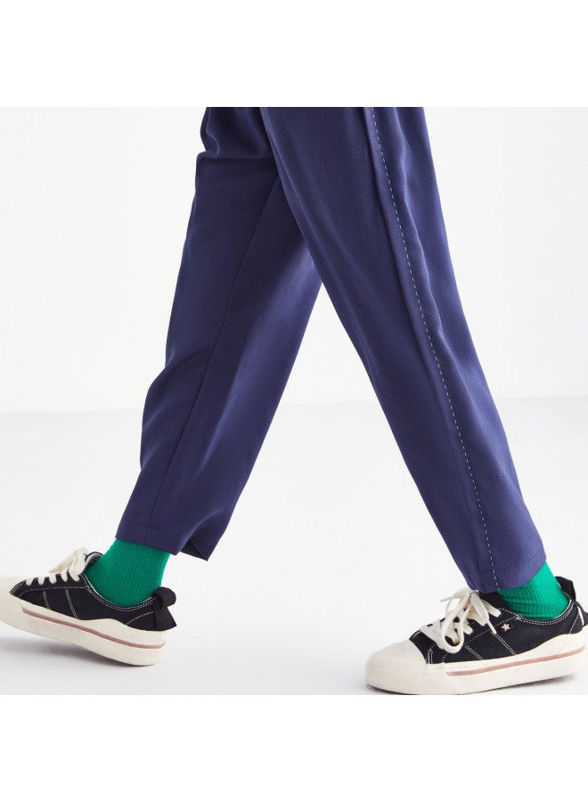Annil Girls' Casual Elastic Joggers - Loose Fit Spring/autumn Narrow Leg Woven Pants - Image 5