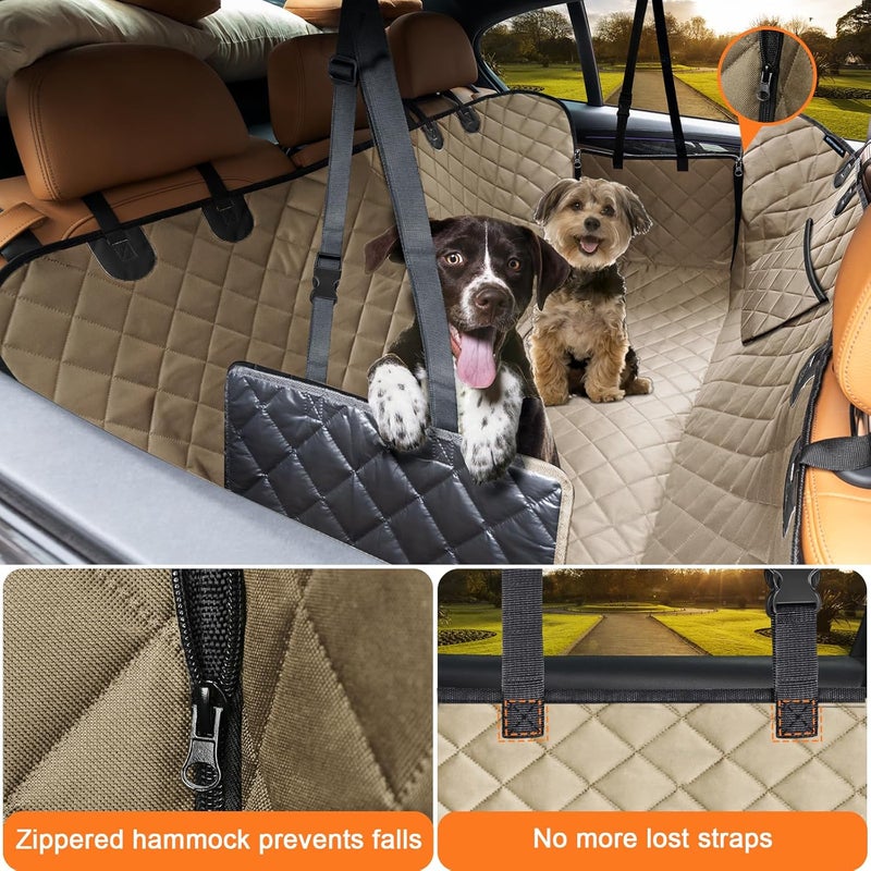 URPOWER Storage & transit friendly Dog Car Seat Cover for Pets 100% Waterproof Seat Cover Hammock 600D Heavy Duty Scratch Proof Nonslip Durable Soft Back Seat Covers for Cars Trucks and SUVs Budget global standard quality - Image 2