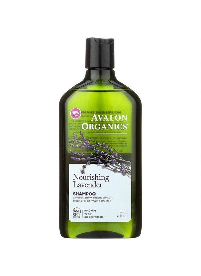 Avalon Organics - Lavender Nourishing Shampoo, 11-Ounce Bottle (Pack of 3) - Image 1