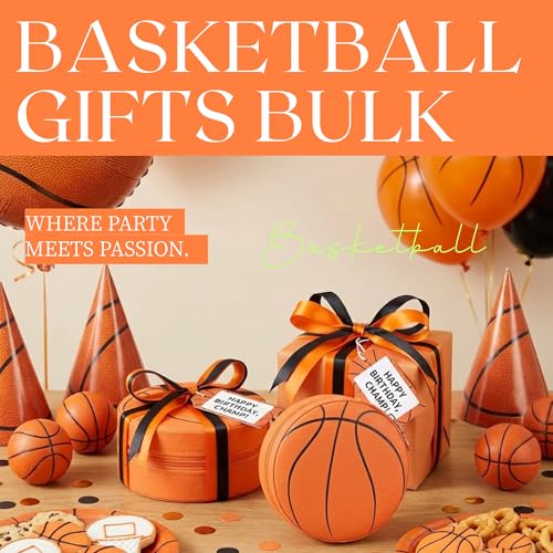 Mindoub 12-Pack Basketball Jewelry Box Bulk Team Gifts for Girls, Orange Round Mini Travel Jewelry Case Organizer for Basketball Players Coaches, Senior Night Tournament Gifting - Image 5