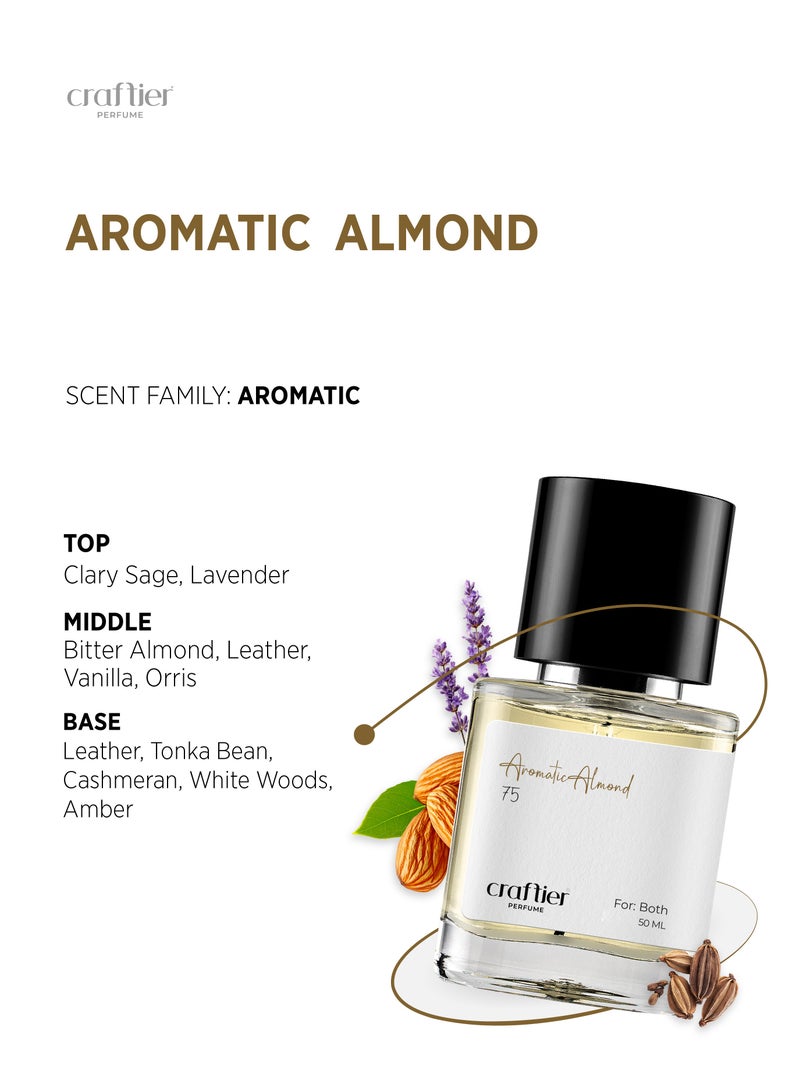 Craftier Perfume AROMATIC ALMOND - Inspired of-FABULOUS, Eau De Parfum for Men & Women - 50ml, Long Lasting Aromatic Fragrance Upto 16 Hrs, Travel Size Unisex Perfume - Image 3