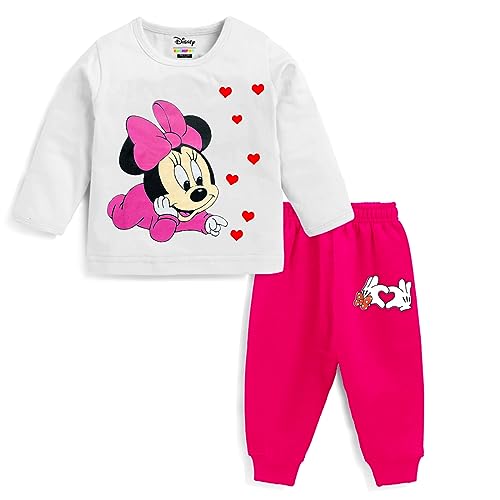 Kuchipoo Baby Girl Regular Fit Cotton Printed T-Shirts and Pyjamas Set (© Disney-PSUT-103, 6-12 Months, Multi-Colored) - Image 3
