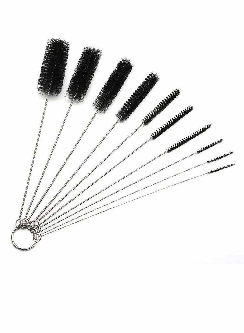 Nylon Tube Brush Cleaner Pipe Cleaning Kit for Drinking Straws Glasses Keyboards Jewelry 10 Brushes Baby Bottle Flask Straw  - Image 1
