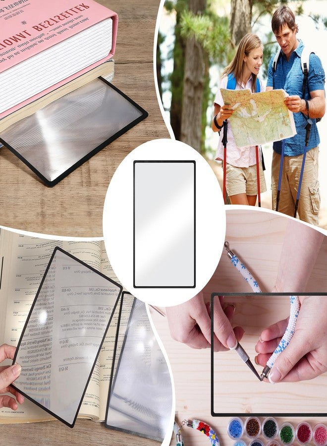 Sibba 4X Magnifying Sheet Page Magnifier for Reading, 4 PCS Version-Horizontal Book Magnifier Handheld Sheets Full Eye Reading Bible Books,Computer Screen Bookmark Laptop Monitor Visual Impairment Aids - Image 3