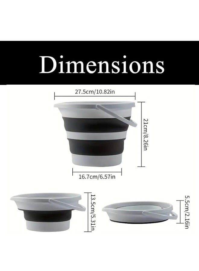 Shein 5L Collapsible Silicone Water Bucket Camping Supplies Home Bathroom Large Laundry Basket Clothes Storage - Image 3