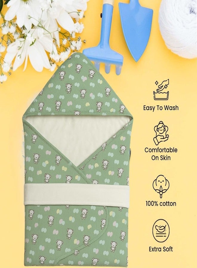 aRIC MomsPet Super Soft Hosiery Swaddler with Hood & Belt || Baby Swaddle Blanket || Wrapper for 0 to 6 Months || Wrapper for New Borns - Image 3