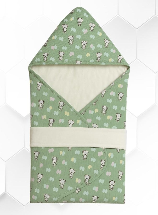 aRIC MomsPet Super Soft Hosiery Swaddler with Hood & Belt || Baby Swaddle Blanket || Wrapper for 0 to 6 Months || Wrapper for New Borns - Image 2