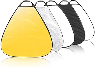 Selens Selens 39.4 Inch (100cm) 5-in-1 Handle Triangle Light Reflector for Photography, Collapsible Multi-Disc Lighting - Image 1