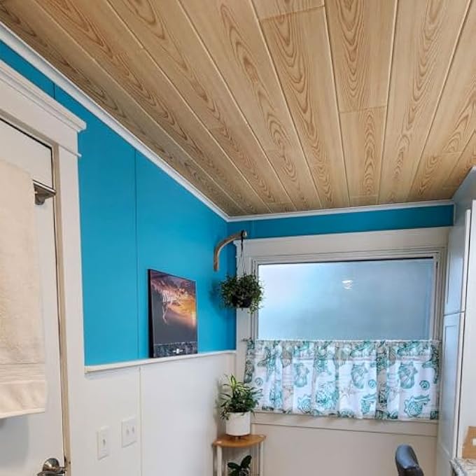 A LA MAISON CEILINGS WP01NM-96 FOAM WOOD CEILING PLANKS 39 IN X 6 IN, NATURAL MAPLE, PACK OF 96 - Image 3