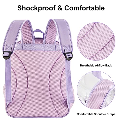COVAX Mesh Backpack for School, Heavy Duty Mesh Bookbag, Semi-Transparent Back Pack for Beach, Swimming, Sports, Work, Travel (Purple) - Image 4