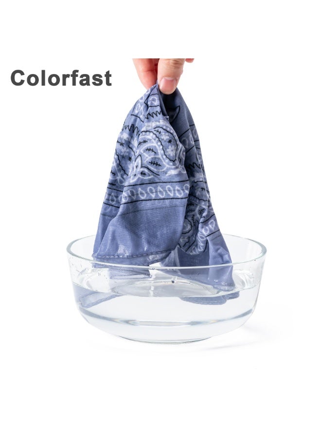 OSHIMA 12 Cotton Paisley Cowboy Bandanas Headband, High Quality Colourful Pack Bandanas, 100％ Premium Quality Cotton Handkerchief, Paisely Pattern Hair Headband, for Women Men - Image 5