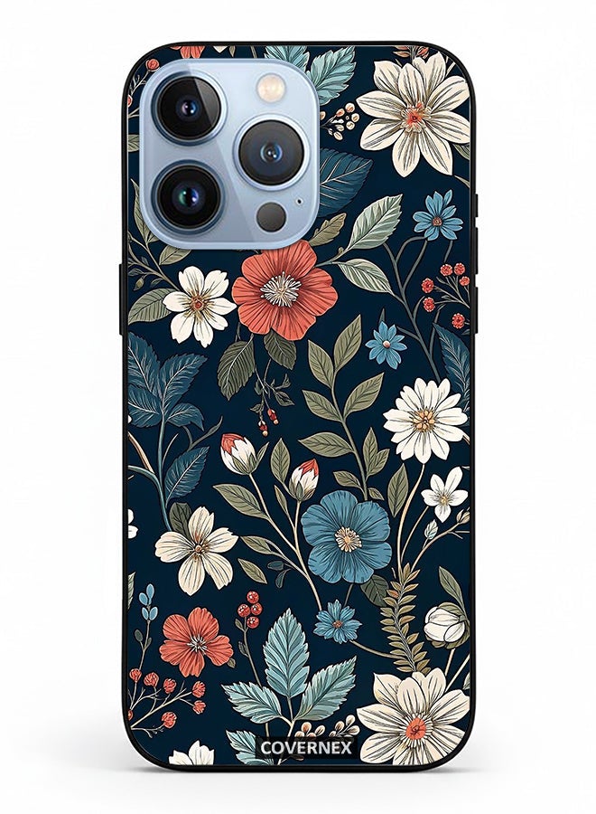 Covernex Apple iPhone 13 Pro Protective Case Cover Printed Featuring Deep Forest Botanical and Wildflower - Image 2