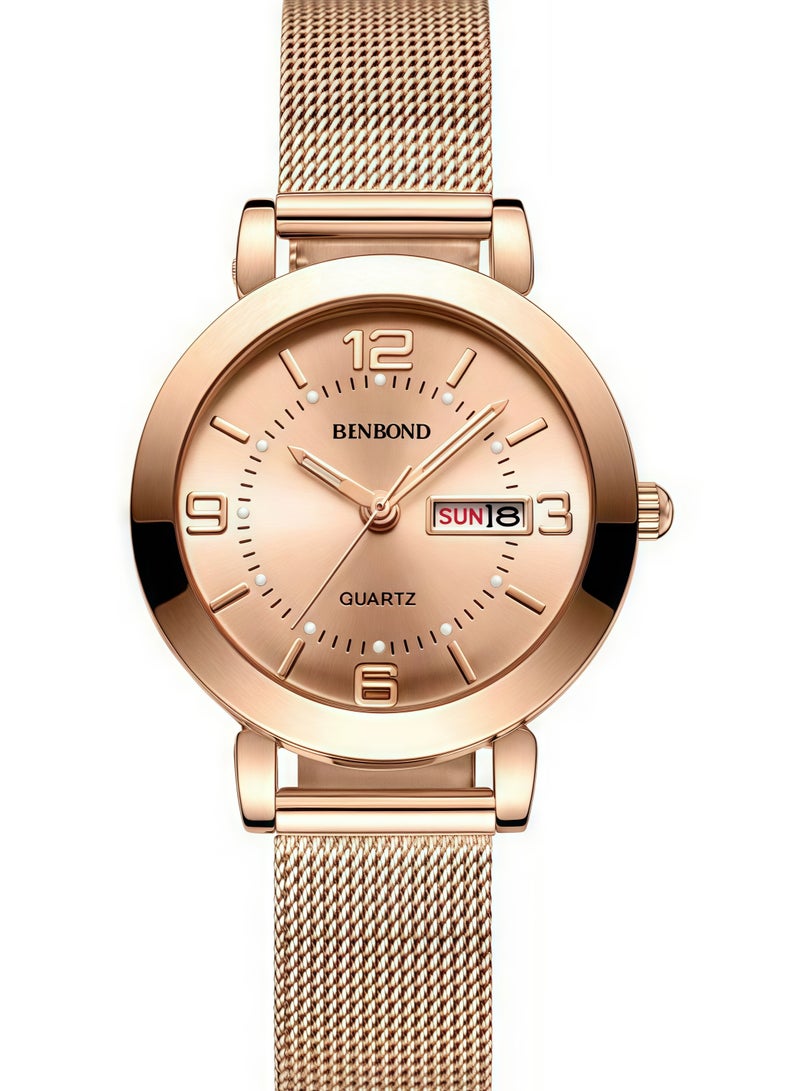 BINBOND Women's Steel Strap Quartz Watch Waterproof Elegant Watch Ladies Gifts - Image 1