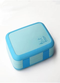 fashionhome Portable Durable Leakproof Food Container Outdoor 5 Compartment Sealed Salad and Lunch Box with Divider for Kids and Adults 20x16x5.8 cm  - Image 1
