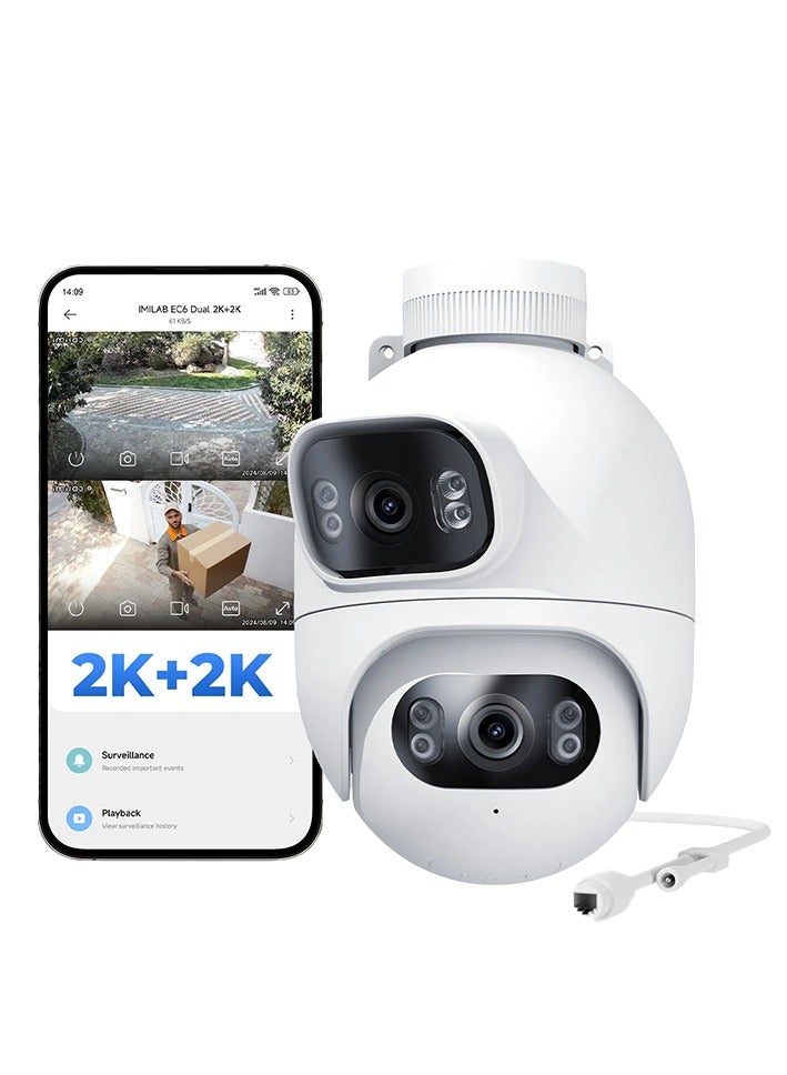 Imilab Smart Security Camera Dual Outdoor Spotlight Plug-in Wi-Fi 2K+2K EC6-Dual - White - Image 1