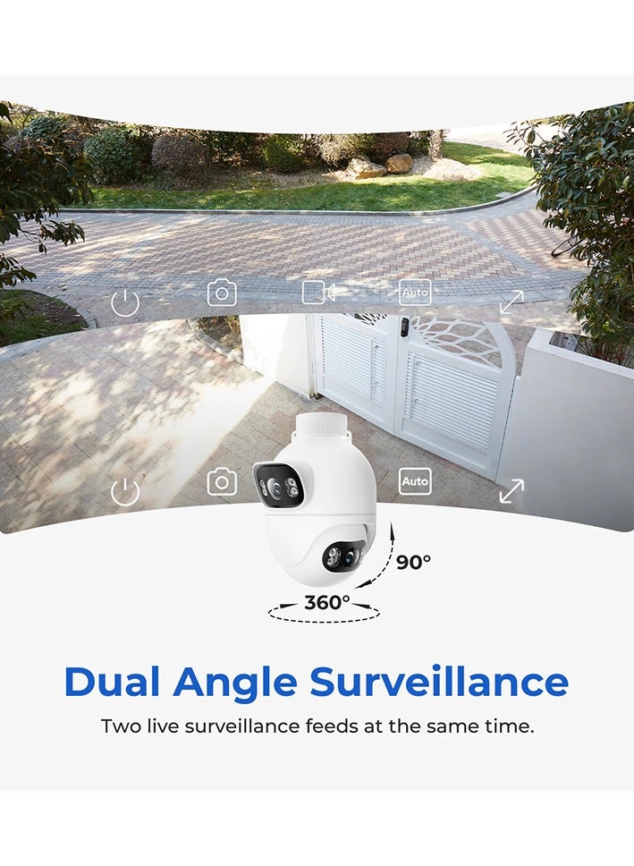 Imilab Smart Security Camera Dual Outdoor Spotlight Plug-in Wi-Fi 2K+2K EC6-Dual - White - Image 4