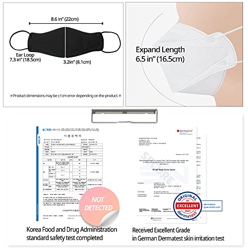 AIRAID-KF94 [Individually Wrapped] - Made in Korea, 4-Layer Filter, 3D Face Mask, Black, White, Adult and Older Teens (Black-50P) - Image 5