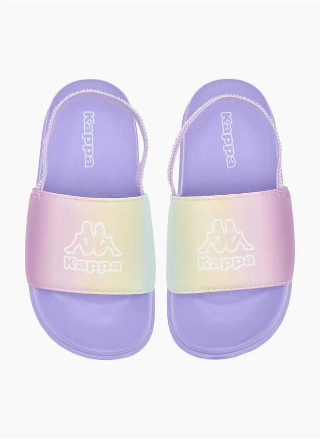 كابا Girls Logo Print Slides With Elasticated Strap