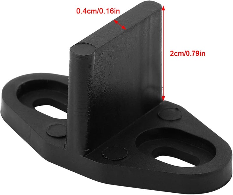 Strong Impact Black Coated Plastic Floor Guide, Ensures Stable Sliding Barn Door, Groove Fit 0.4cmx2cm, Hardware, Installation Screws Included Floor Guide - Image 5